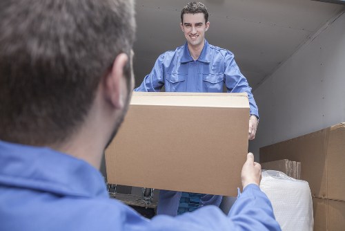 Removals van service in West Hampstead on a residential street