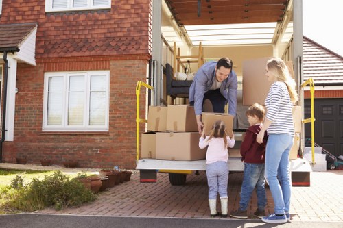 Local removals team handling a move in West Hampstead
