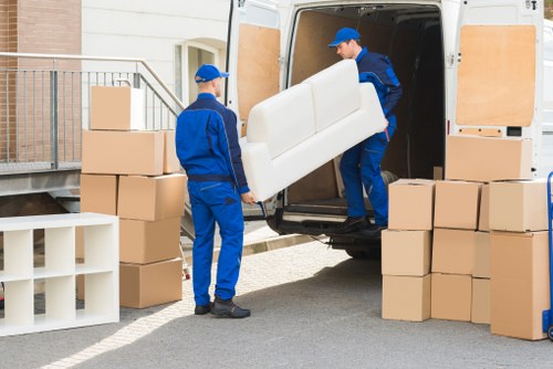 Local packing team working in a West Hampstead property