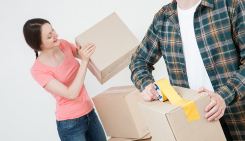 Packing office equipment and furniture for a West Hampstead relocation