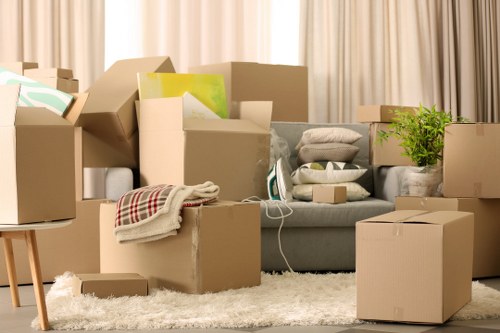 Loading furniture into a van for a West Hampstead flat move