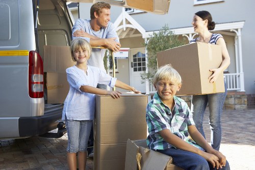 Sorted cardboard, metal, and reusable items for responsible disposal