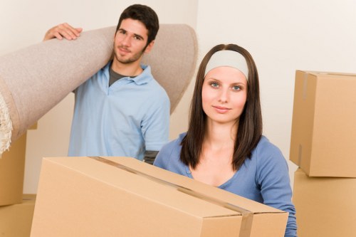 Local moving van helping with flat relocation access in West Hampstead