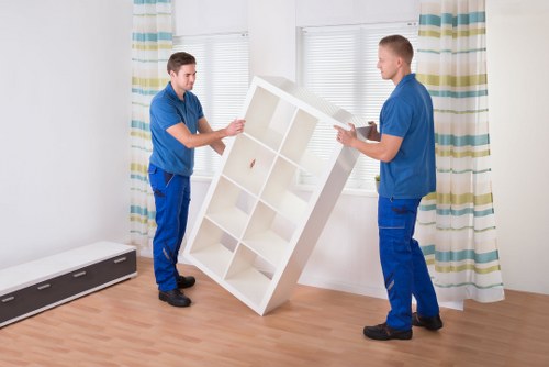Careful packing of office files and technology for a West Hampstead business move