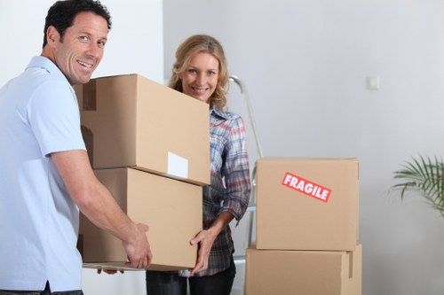 West Hampstead move preparation with boxes and furniture