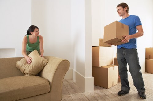 Packed household items ready for a local move